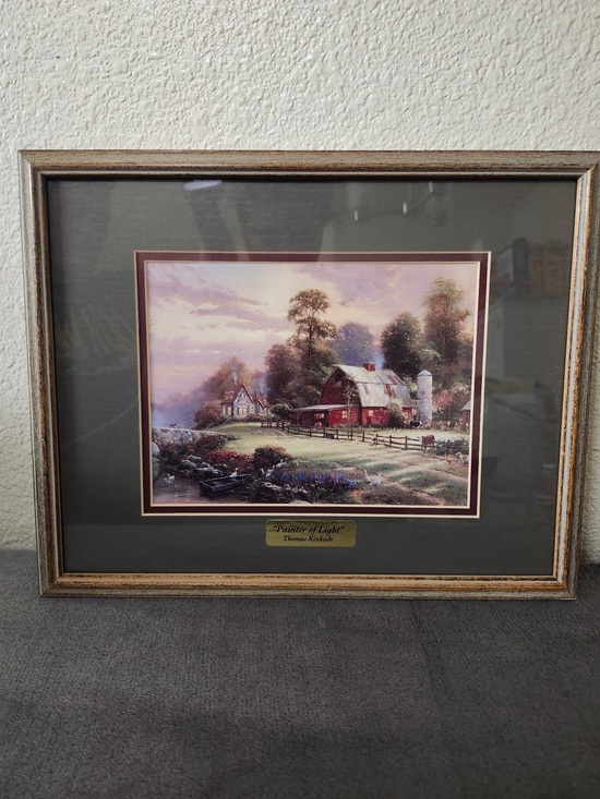 Thomas Kinkade Other - “Sunset at Riverbend Farm” by Thomas Kindkade